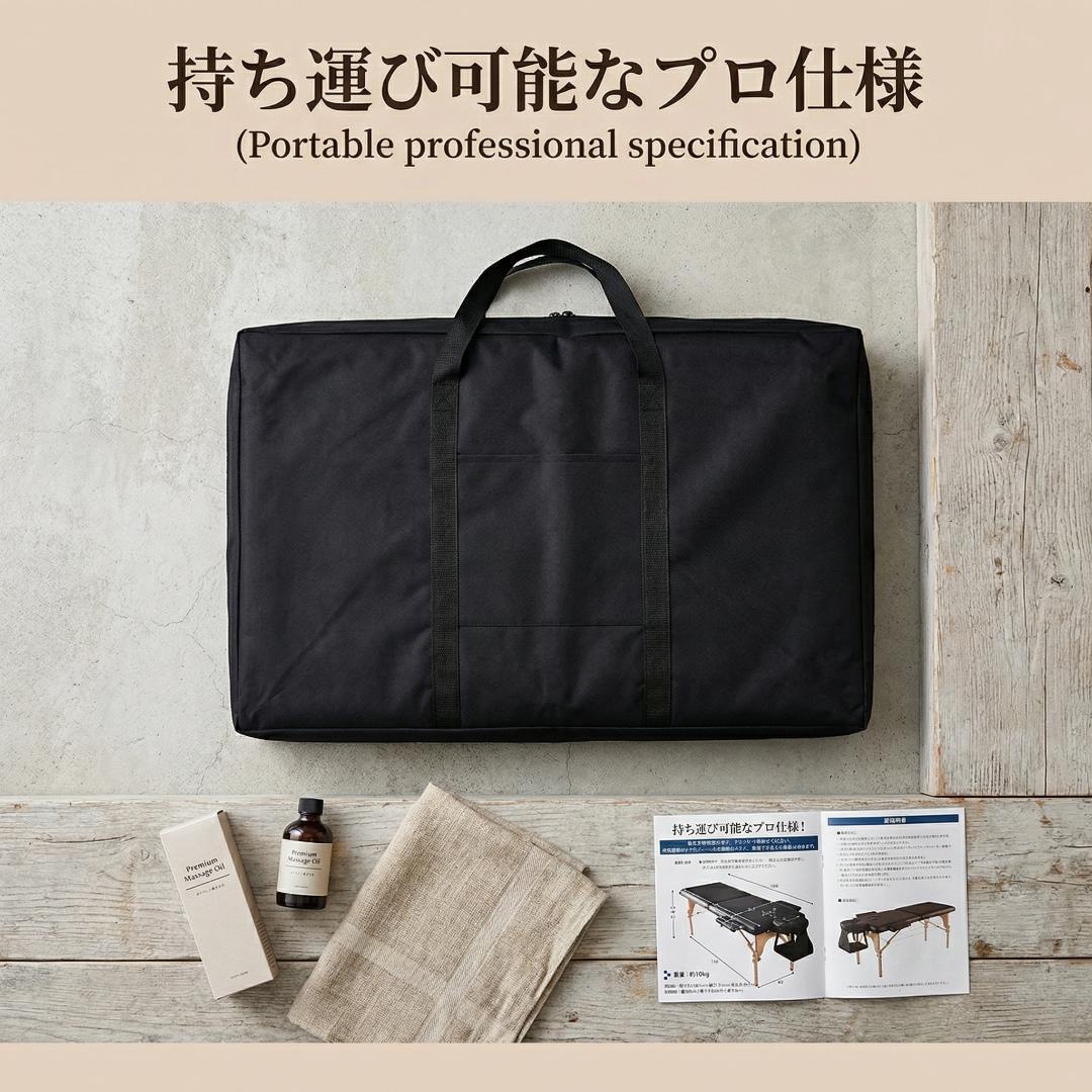 大人気・折りたたみマッサージベッド 超軽量 出張マッサージ BROWN
