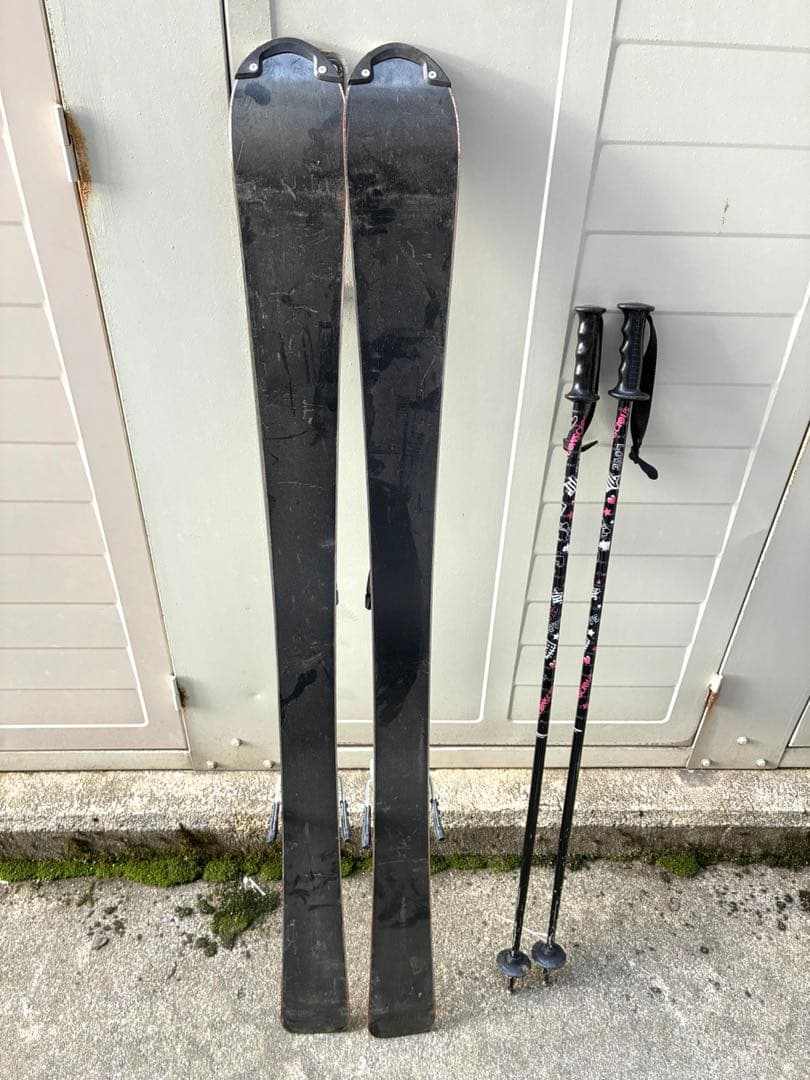 スキー板　120cm 4点セット　中古　傷あり