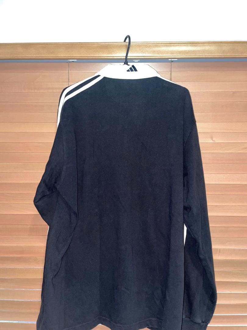 adidas ラガーシャツ　オールブラックス