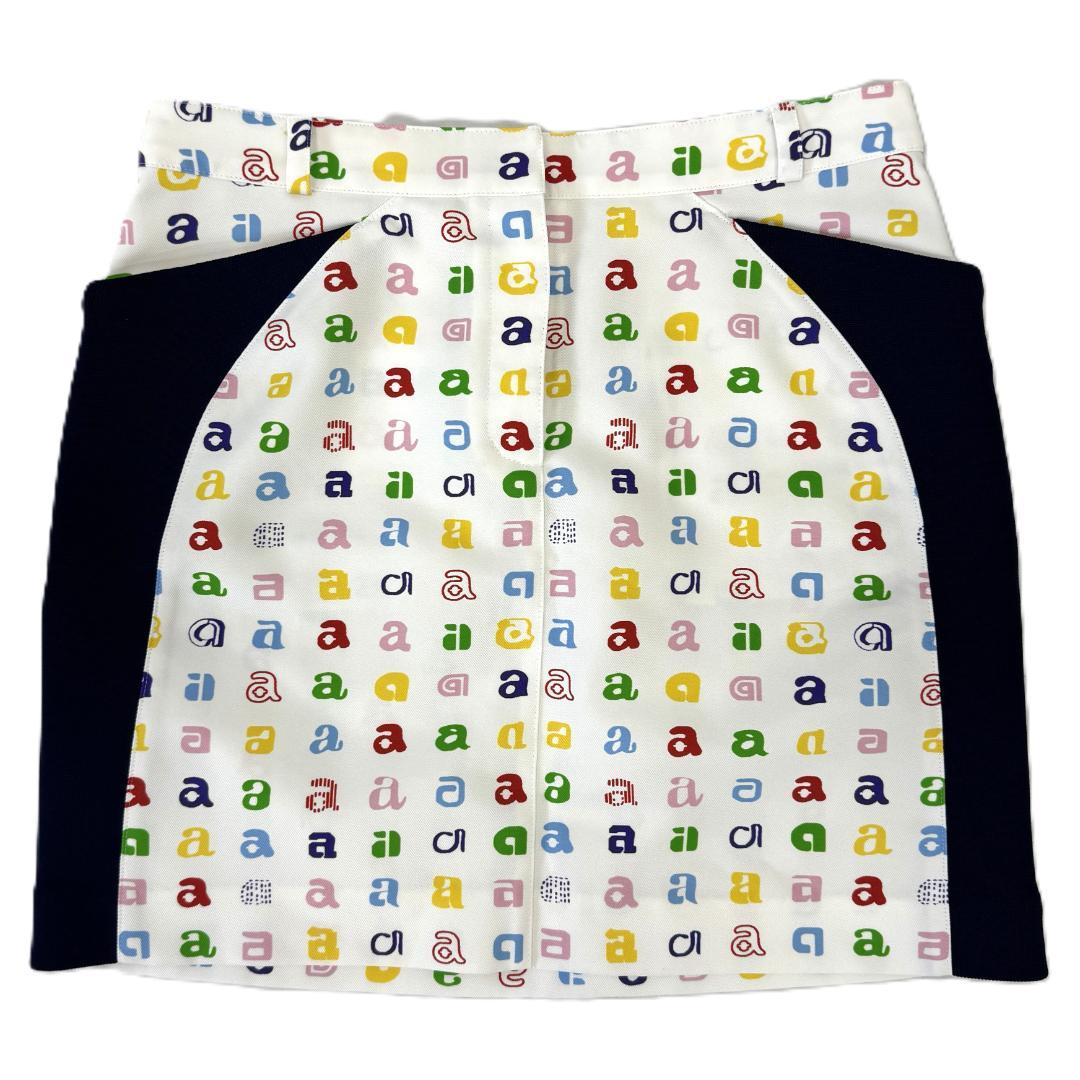【美品】アルチビオ archivio ゴルフウェア 総柄 ミニスカート 38M