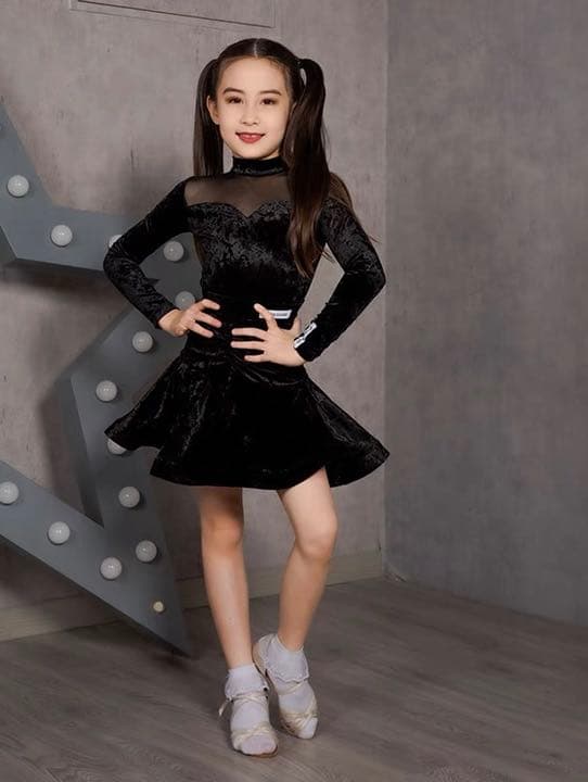 子供子供用社交ダンス衣装　キッズダンスドレス　子供用ダンスウェア　ダンス　ドレス