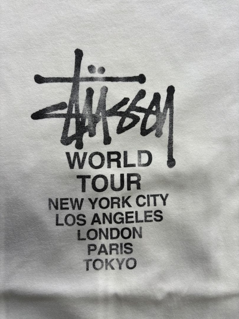 オールドstussy ワールドツアー Tシャツ Mサイズ ホワイト