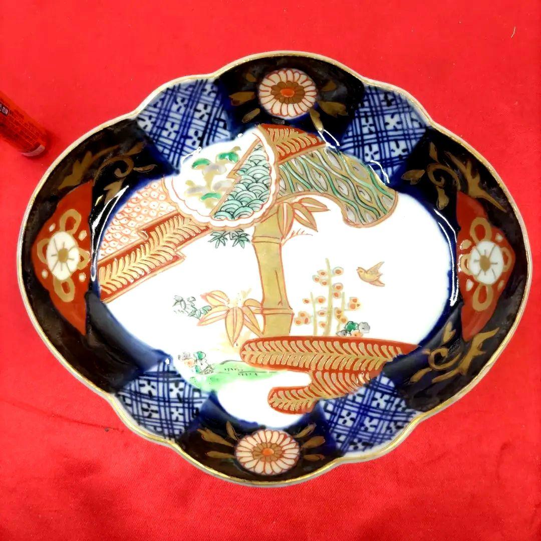 有田焼　伊万里焼　金彩　色絵　小皿　舟皿　長角皿　刺し身皿　5客セット