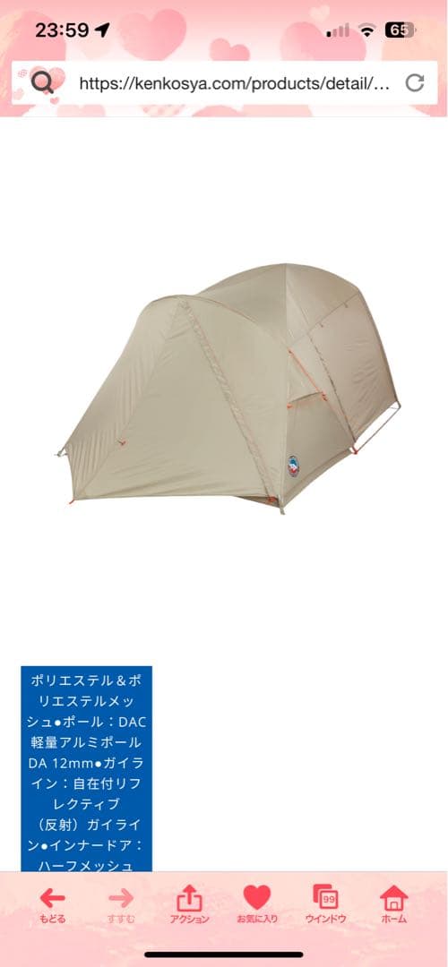 ビッグアグネス　ワイオミングトレイル2 未使用　アウトドア　テント