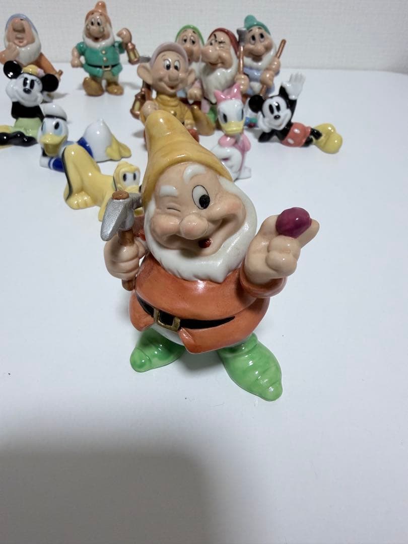 ディズニー 陶器 レトロ レア七人の小人 フィギュア 12体セット