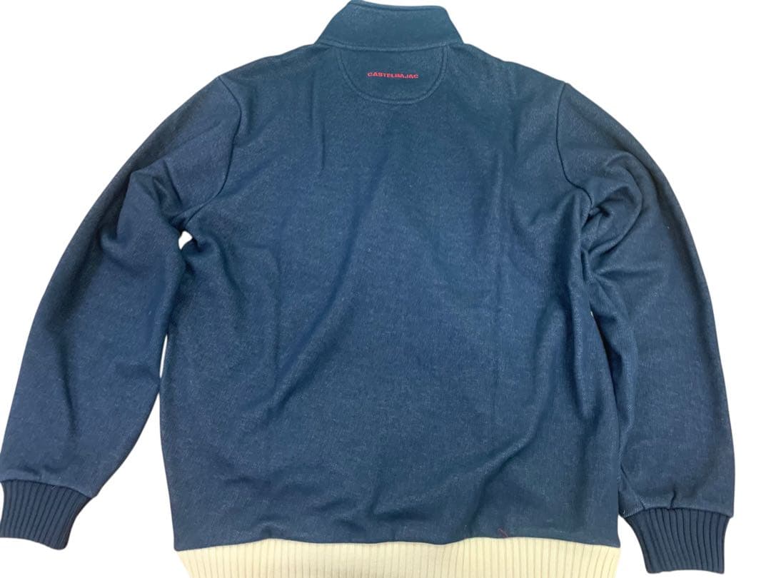 カステルバジャック 総柄ジャケット 48 フリース ジップ 美品 JCC