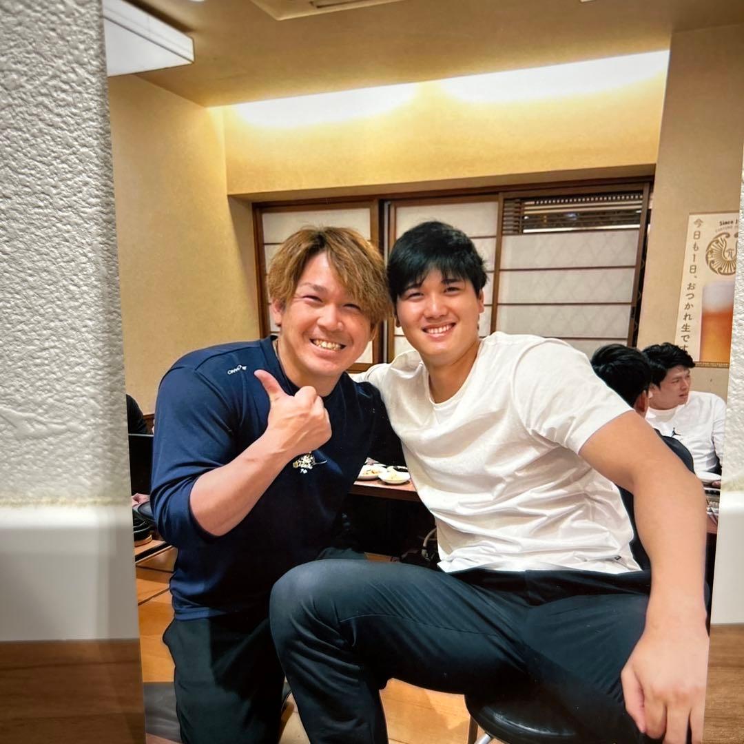 大谷翔平&甲斐拓也ツーショット写真