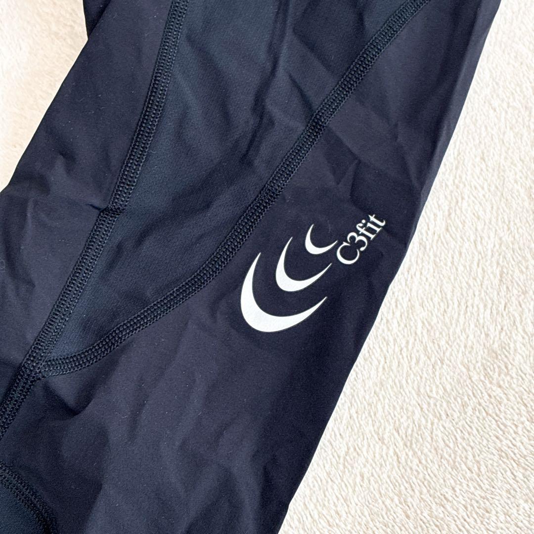 C3fit インパクトエアー　ロングタイツ　レディース　L ブラック