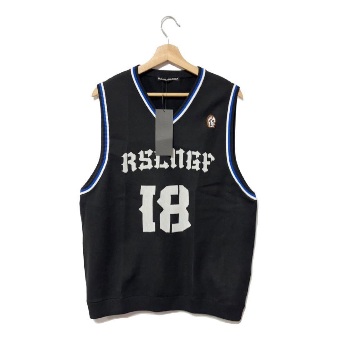 新品 ラッセルノ ゴルフ Vネック ニット ベスト ブラック 2XL 7