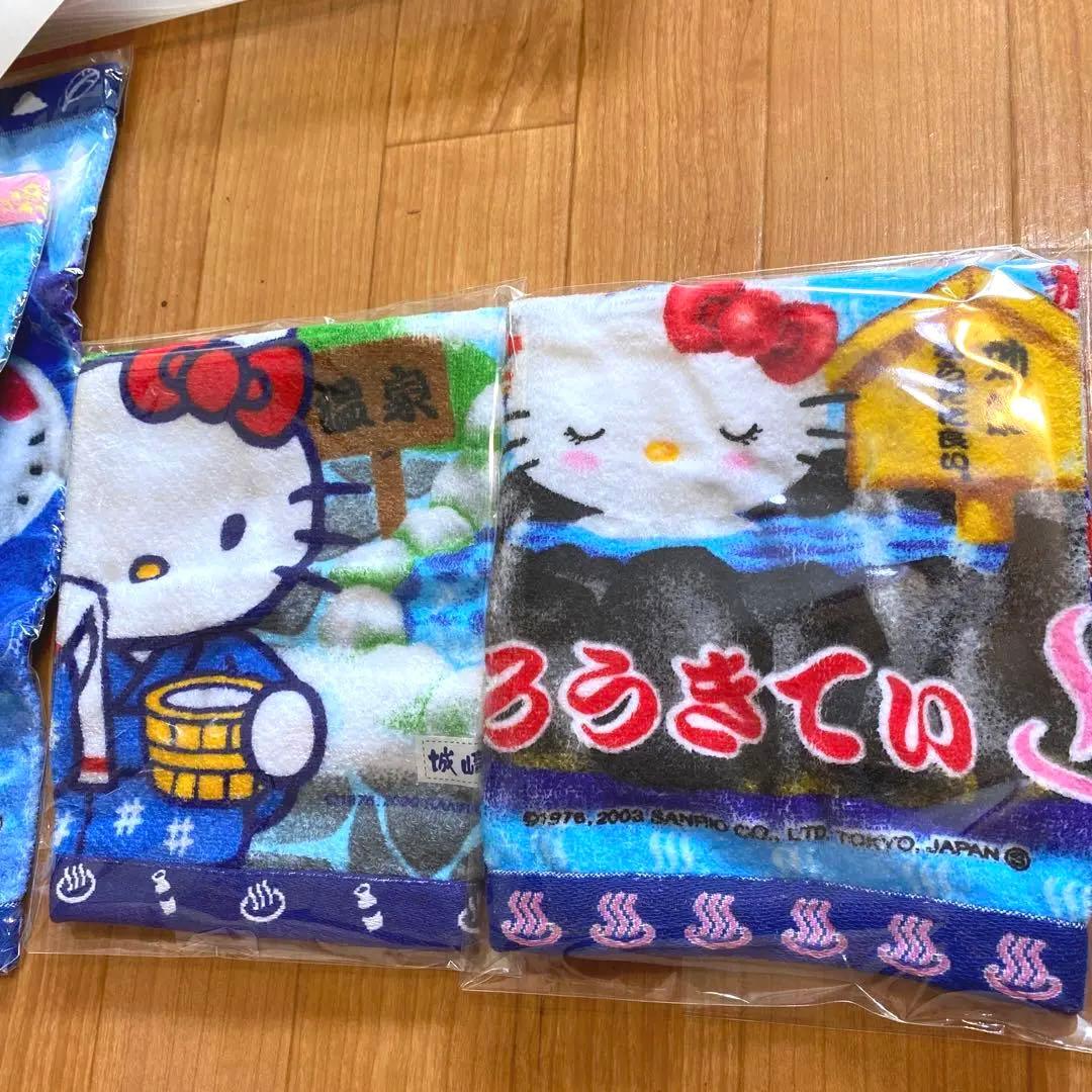 レアハンドタオル50周年ハローキティちゃんアンティークご当地キティ