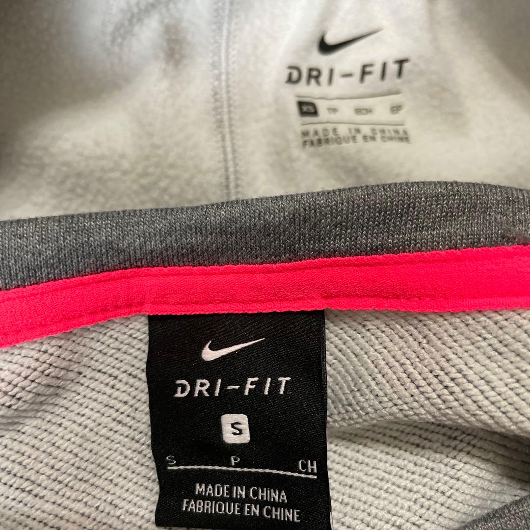 ナイキ　NIKE 上（S）下（XS）セット　グレー×蛍光ピンク