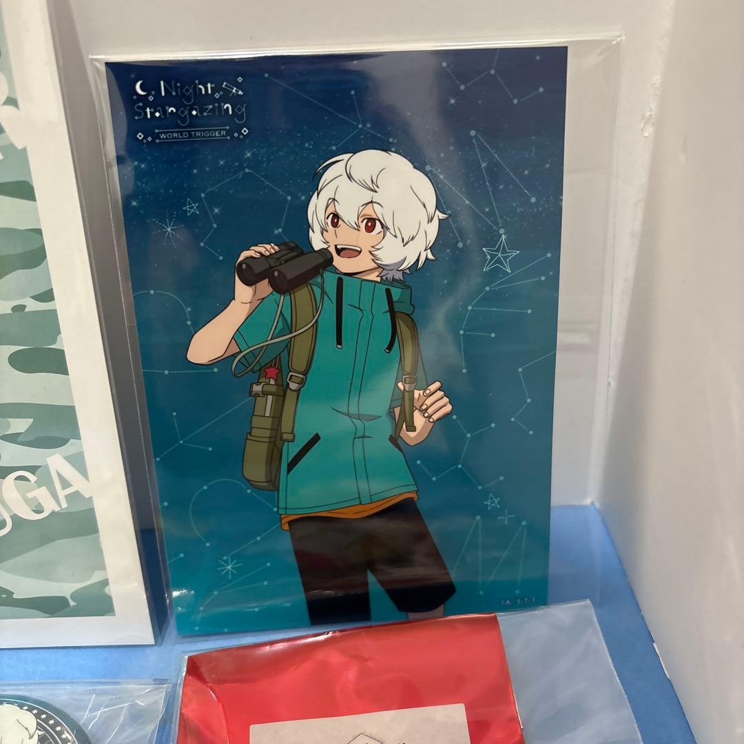 ワールドトリガー 缶バッジ、ポストカード、ブロマイド【空閑遊真】開封品セット