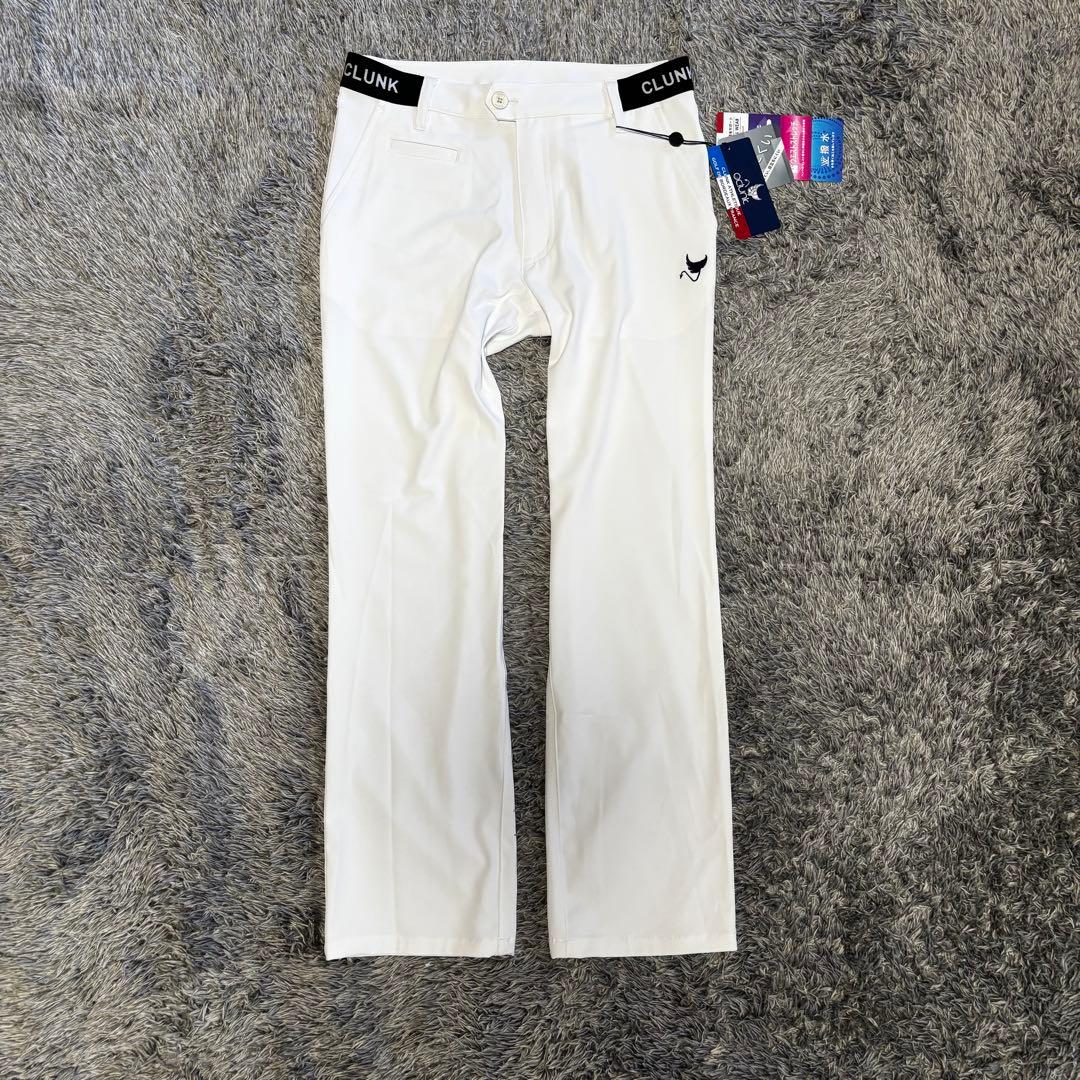■新品■ クランク　レディースL ゴルフウェア ストレッチ ストレートパンツ　白