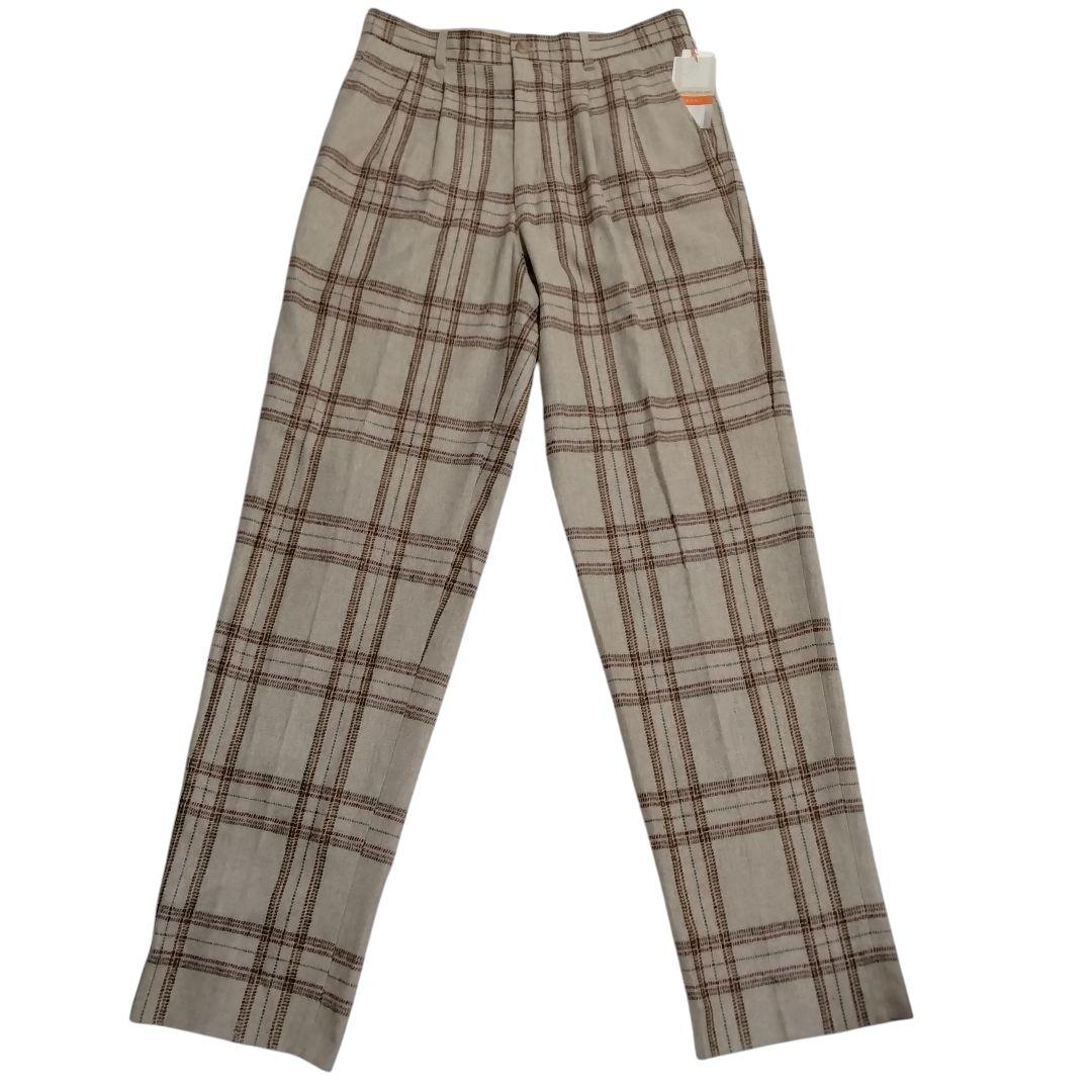 【新品未使用 サイズ90】カステルバジャック ウールパンツ ゴルフ メガチェック