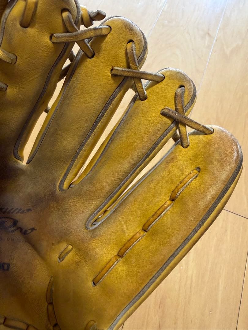 Mizuno Pro 軟式 外野手用 グローブ 右 イエロー