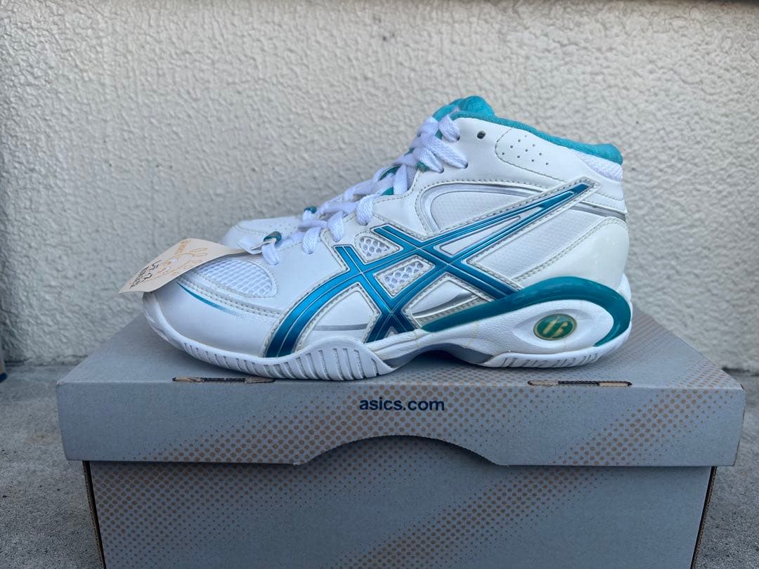 【新品】ASICS LADY GELFLASH4 22.5cm ホワイト/アクア