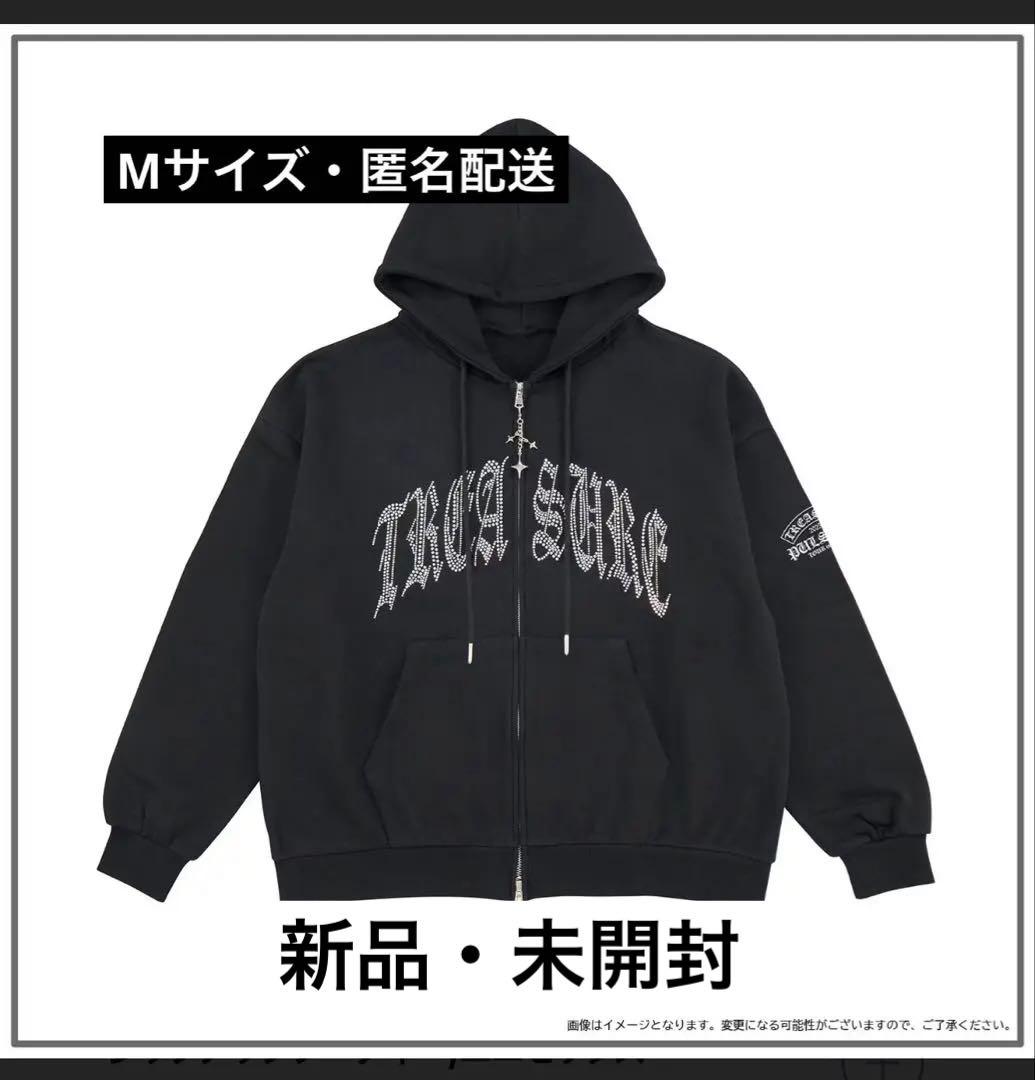 TREASURE PULSE ON ジップアップフーディー 黒 Mサイズ