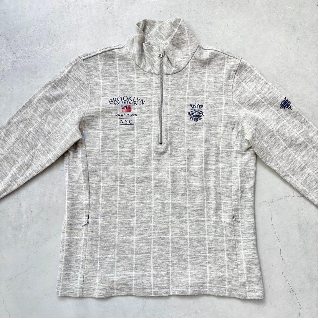BEAMS GOLF ビームスゴルフ ウール混 ハーフジップハイネックシャツ M