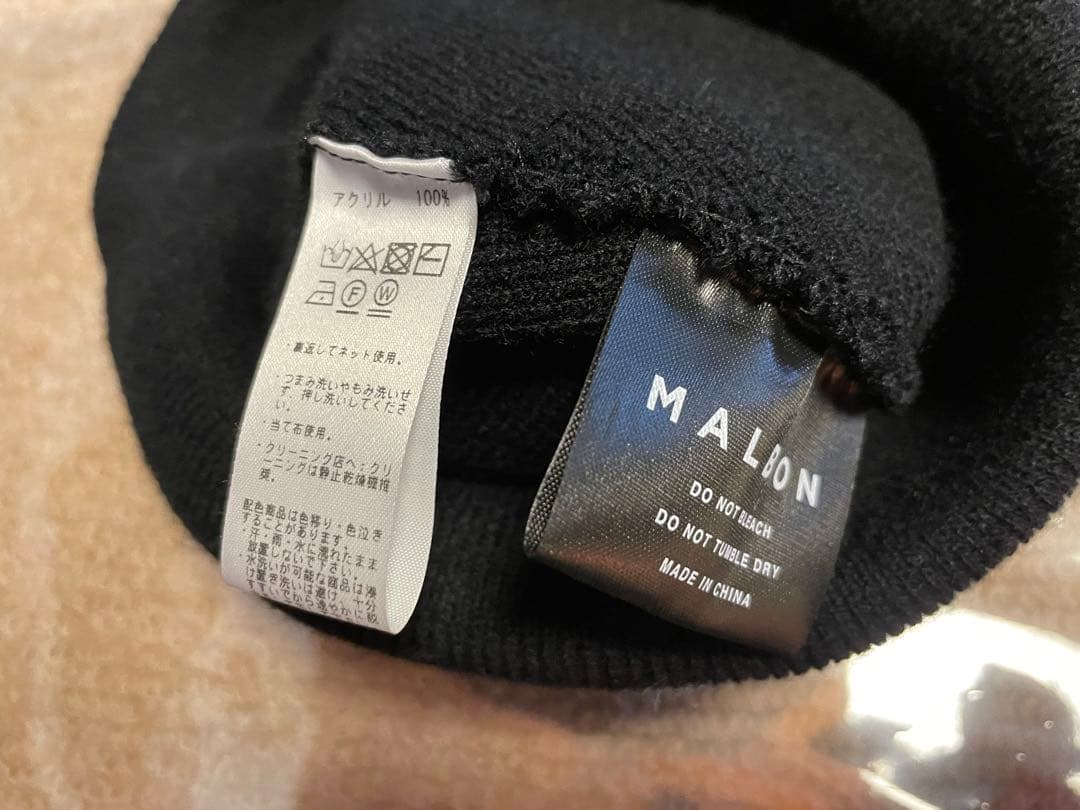 正規品希少!マルボンゴルフbeamsgolfニット帽 Malbon