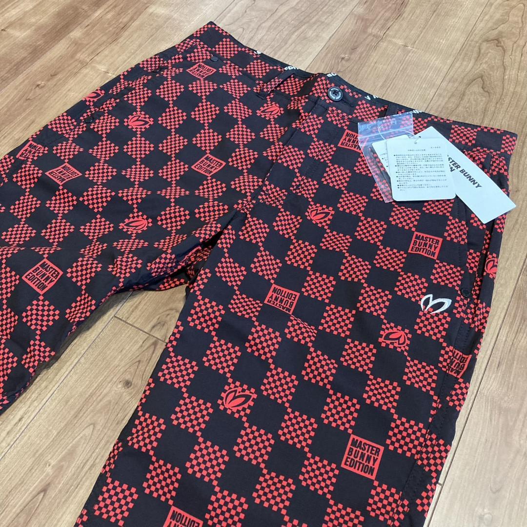 新品　マスターバニー　パーリーゲイツ　ストレッチパンツ　チェッカーフラッグ　人気