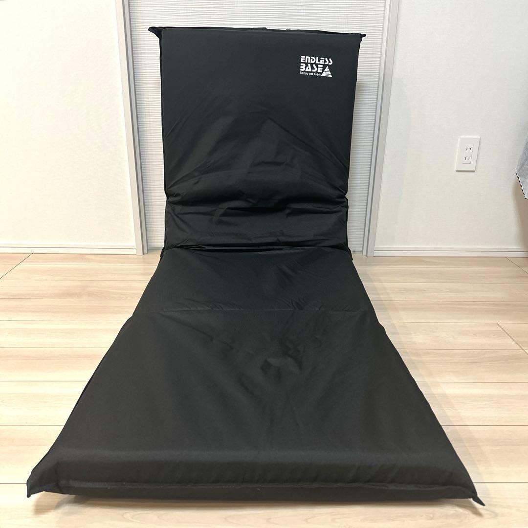 3way 車中泊 マット 8cm 座椅子 コット ブラック カバー付き