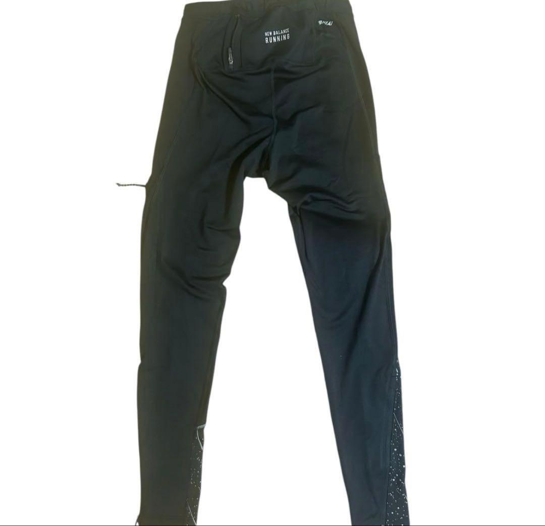 週末限定値下げ <新品>New Balance ブラックタイツ 反射素材付き