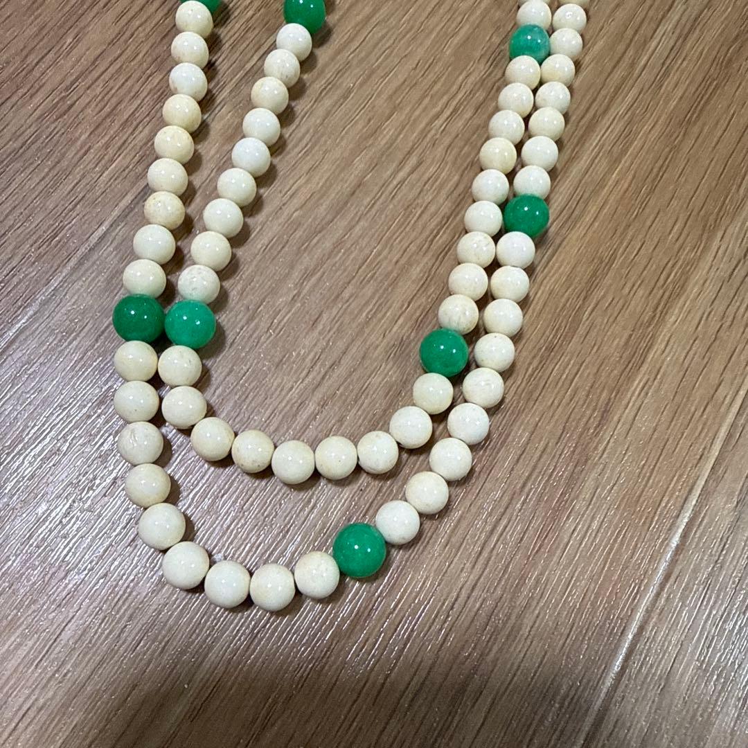 加持祈祷用 念珠 翡翠？入り