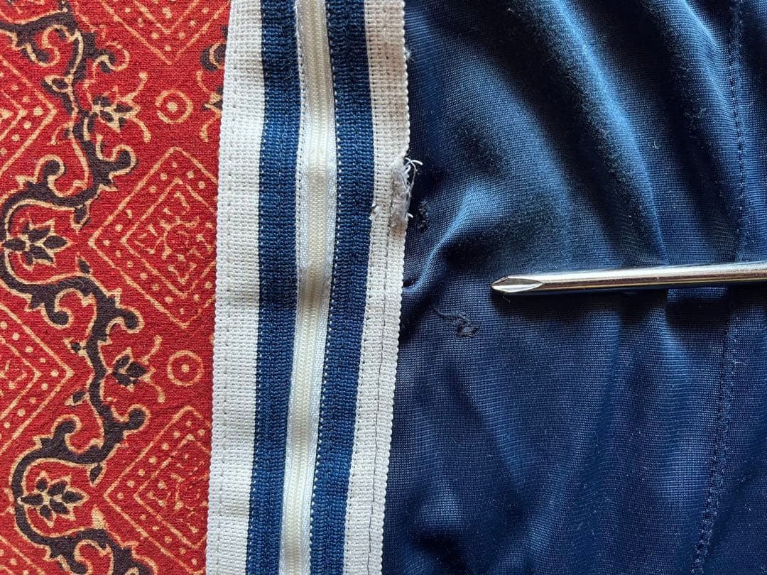 70s 80s Vtg adidas ATP USA製 トラックパンツ　ネイビー