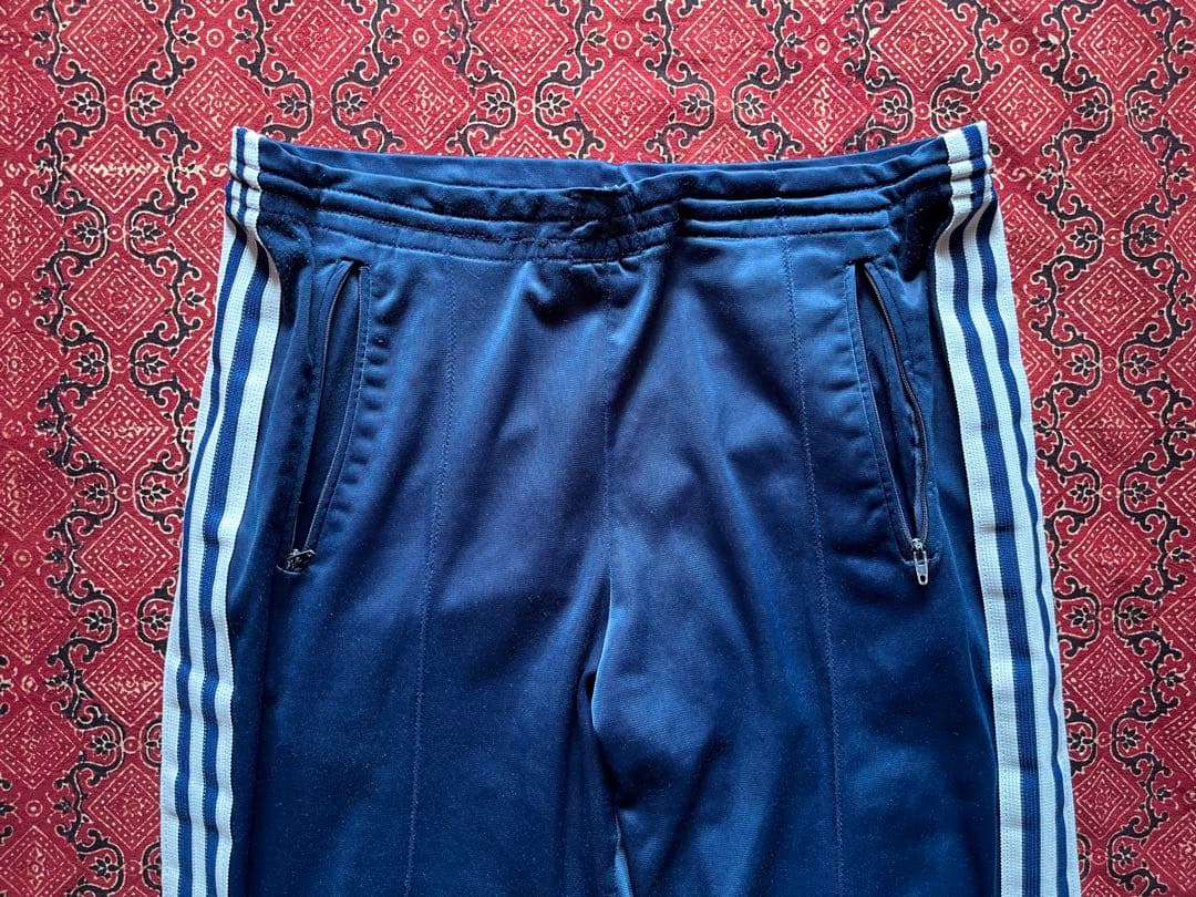 70s 80s Vtg adidas ATP USA製 トラックパンツ　ネイビー