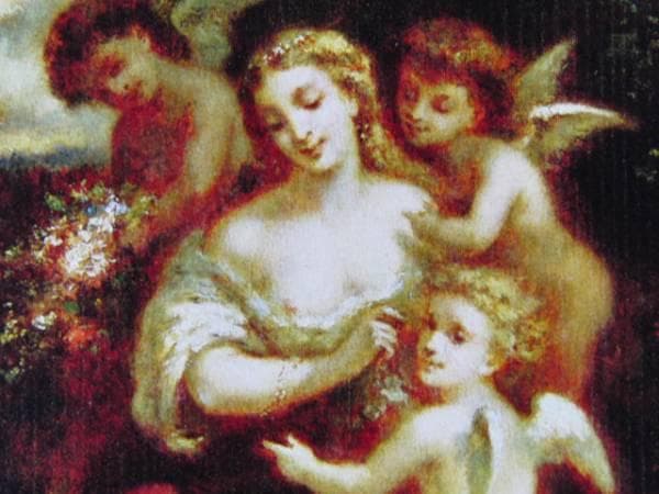 ナルシス・ディアス、聖母像、希少画集の一頁、 新品高級額装付