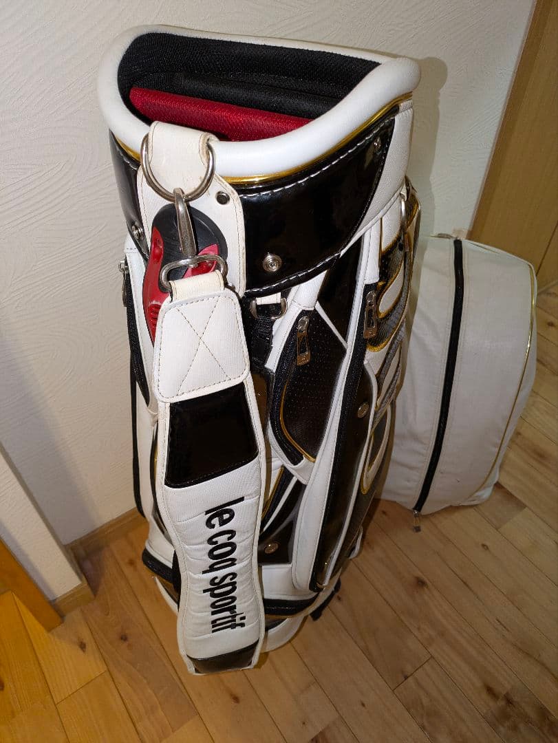 ルコックスポルティフ キャディバッグ【中古品】フードカバー・ネームプレート付