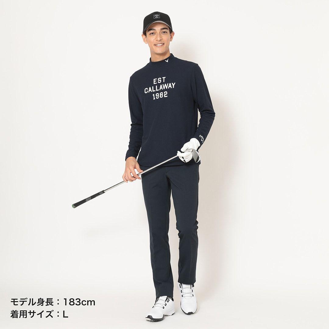 ✨新品✨キャロウェイ 長袖モックネックシャツ 紺&白 L♥ 2枚セット♥