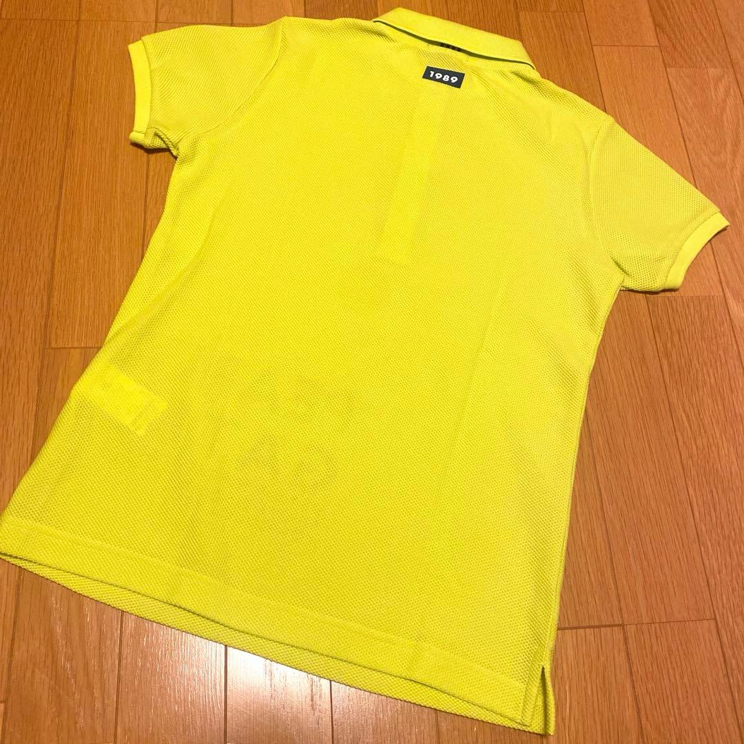 パーリーゲイツ☆タグ付き新品 筆記体ロゴグラフィックハニカムリバー ポロシャツ
