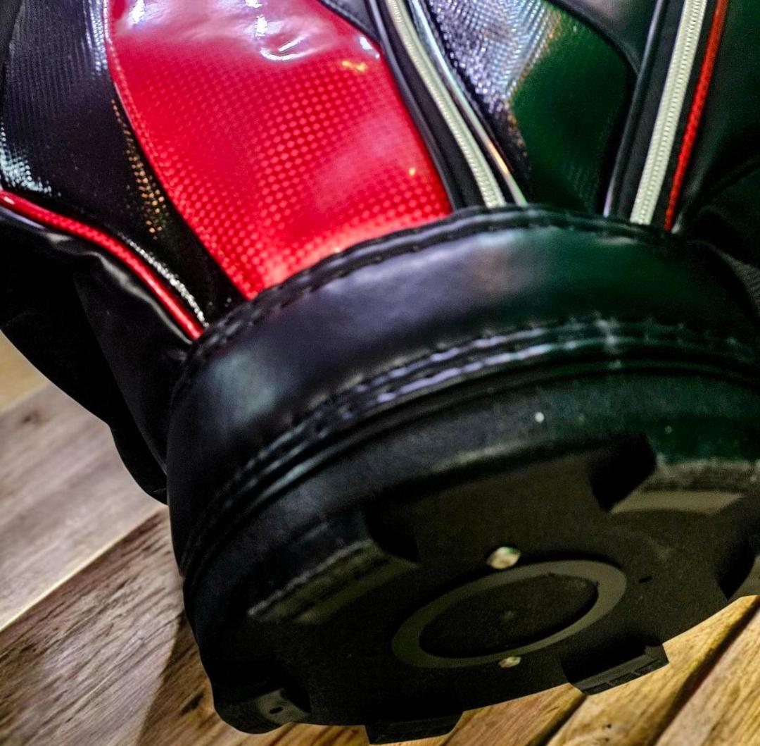 送料無料/美品　TIGORA ゴルフバッグBLACKｘRED