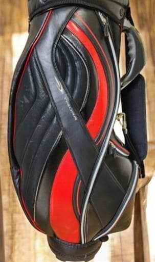 送料無料/美品　TIGORA ゴルフバッグBLACKｘRED