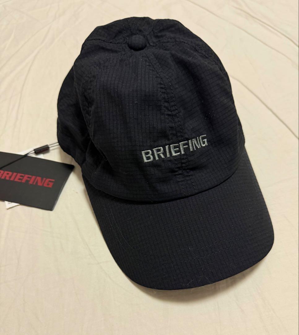 [新品]BRIEFING パフォーマンスキャップ　ブラック　ドローコード付き