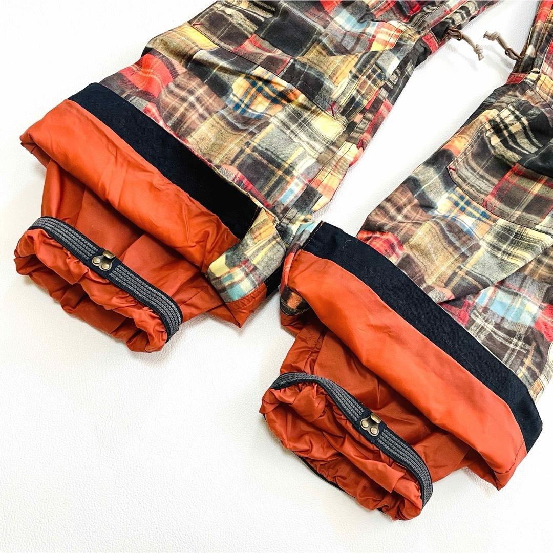 6646 バートン　ビブパンツ　パッチワーク柄　つなぎ　スノーボード レディース