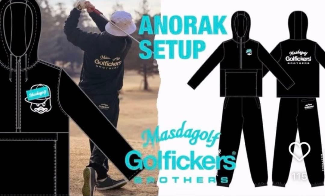 【新品限定品】Golfickers×Masdagolf アノラック セットアップ