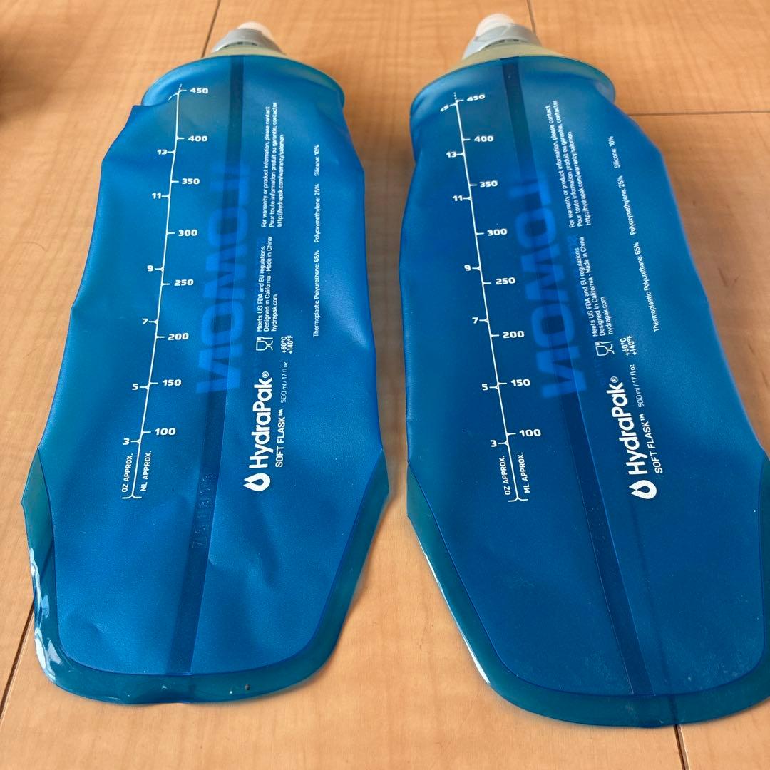 SALOMON ACTIVE SKIN 8 ブラック　SOFTFLASK 2本