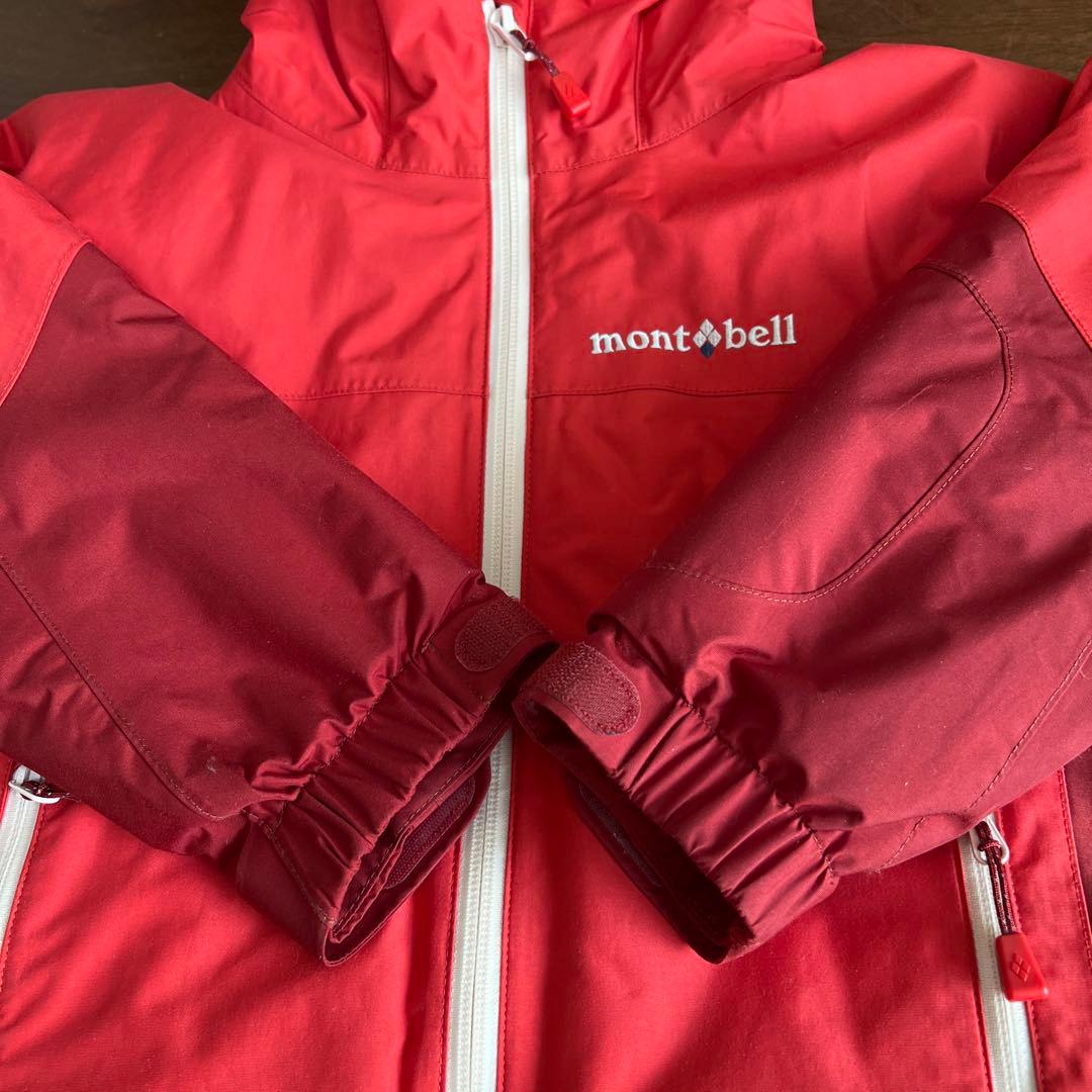 mont-bell 子ども用スキーウェア 上下セット 赤