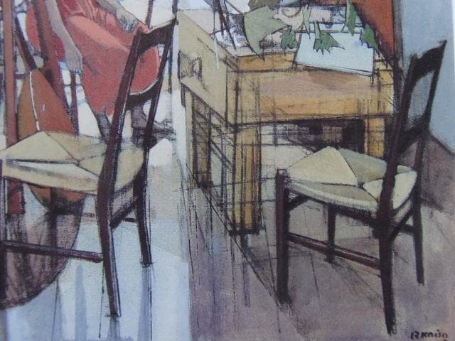 小磯良平、【窓】、希少な限定額装用画集画、新品高級額 額装付、状態良好