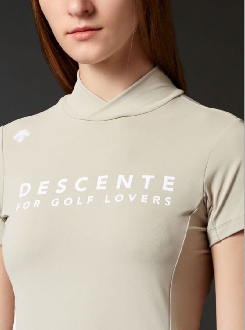 DESCENTE レディースゴルフシャツ ベージュ