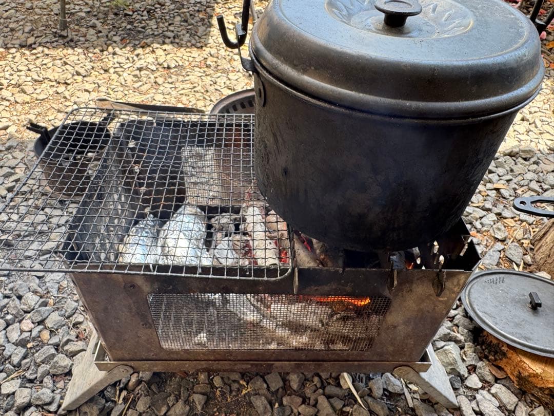 新品組み立てステンレス製メッシュBBQ防寒コンロ