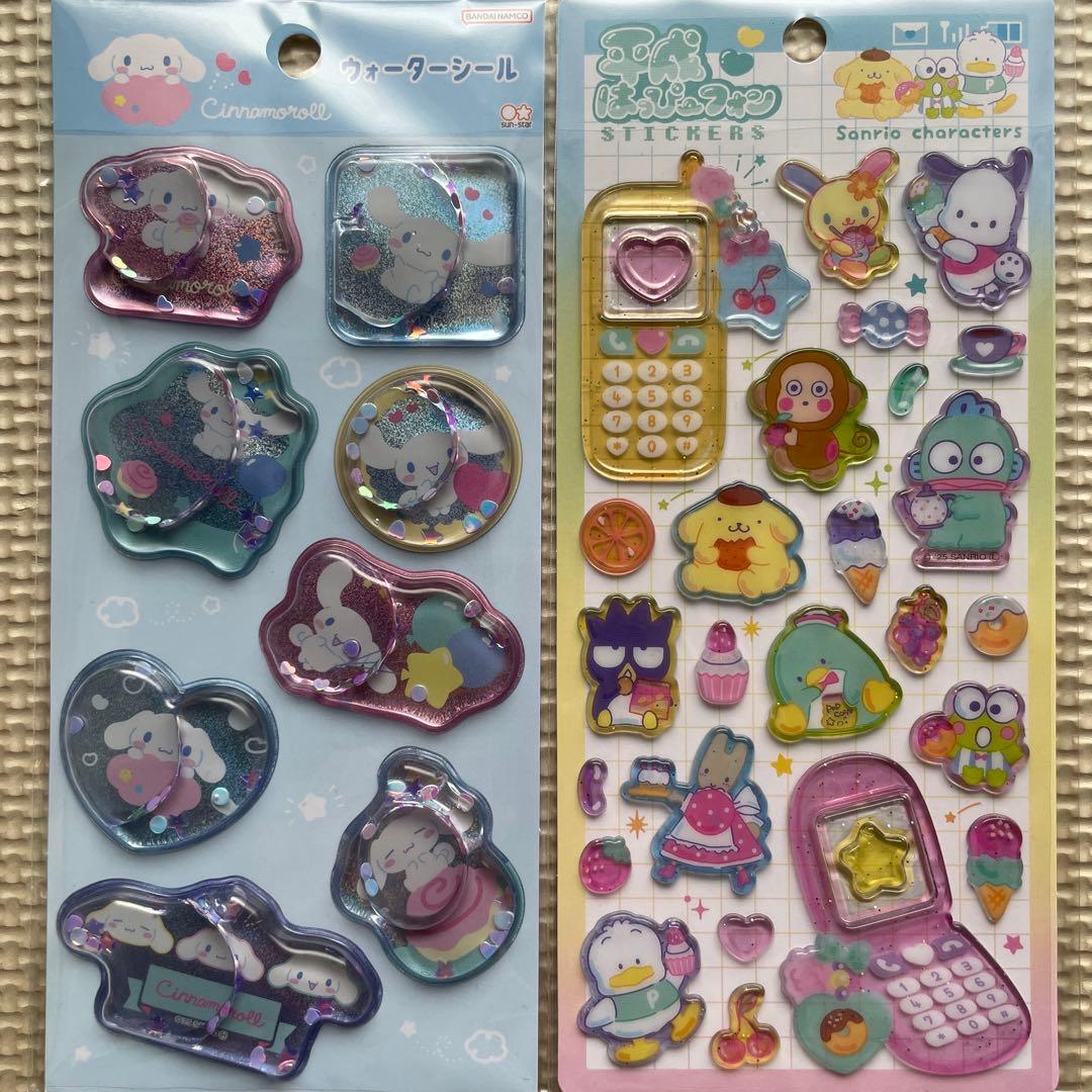 【国内正規品】サンリオ　マシュマロ　ウォーター　キラキラジュエル　シール　セット