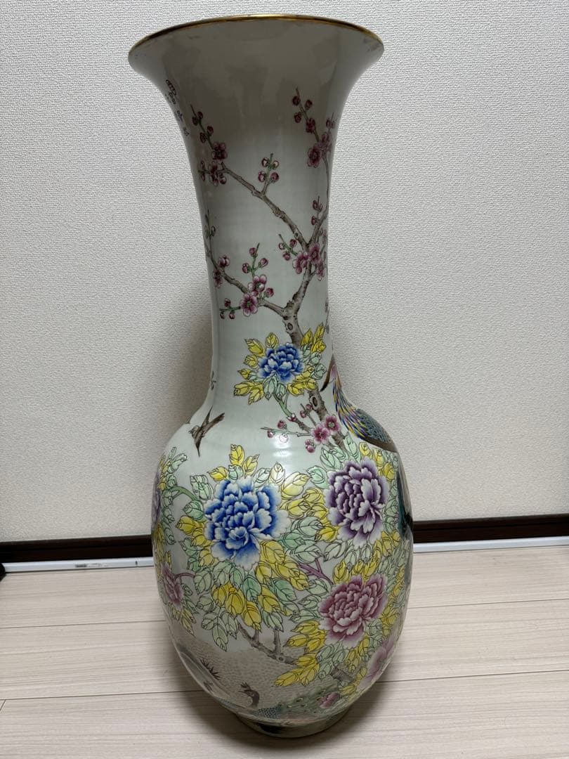 中国美術　花瓶　高さ約84センチ　アンティーク　時代物　工芸品