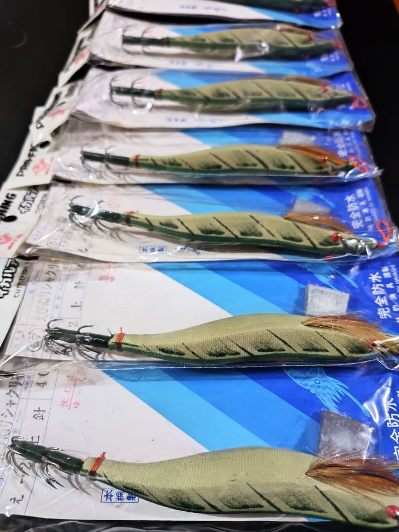 林釣漁具製作所　4.0寸　7本　えびシャクリ布巻　オールドエギ