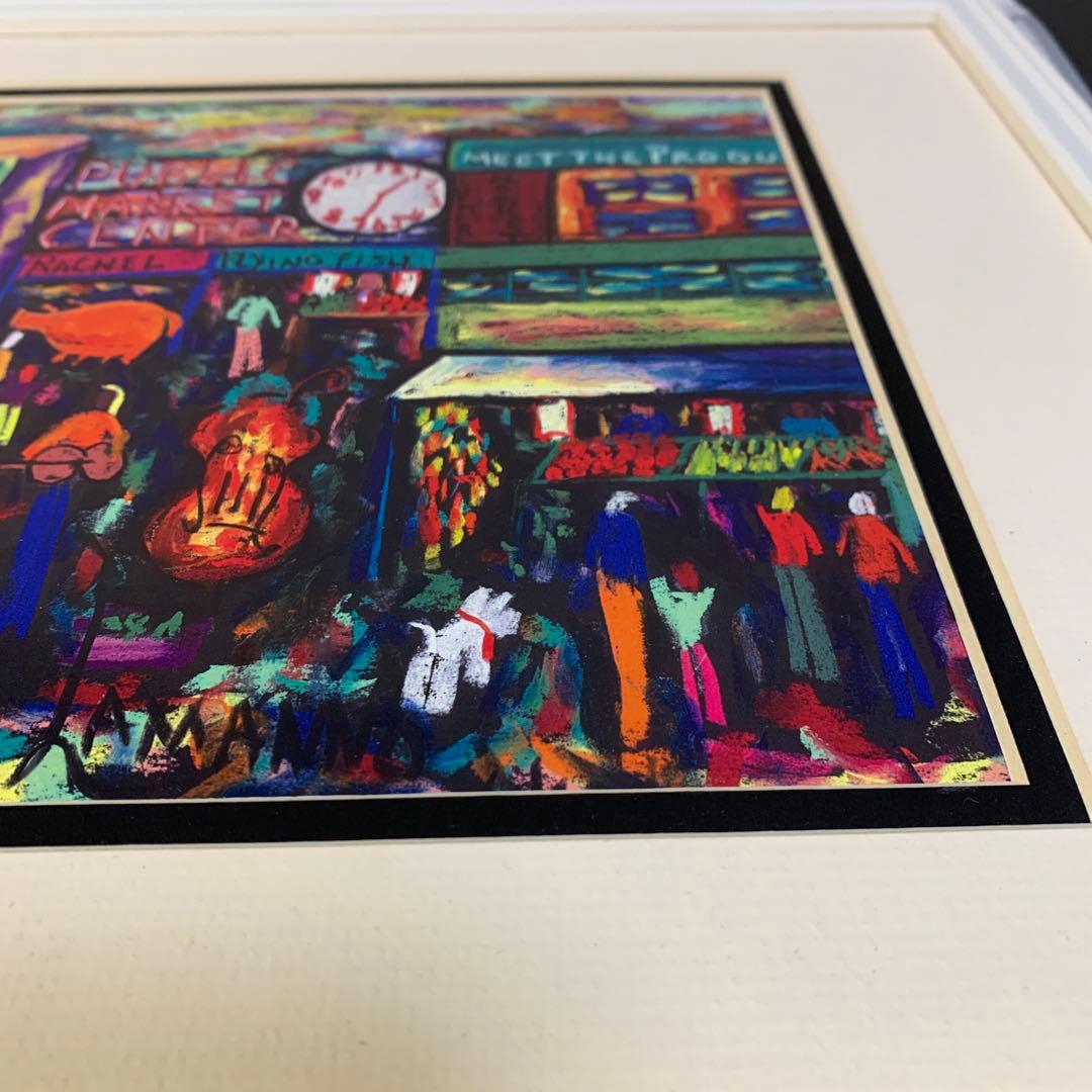 LAMANNO 絵画 額装 額寸約37.5cmx30cm