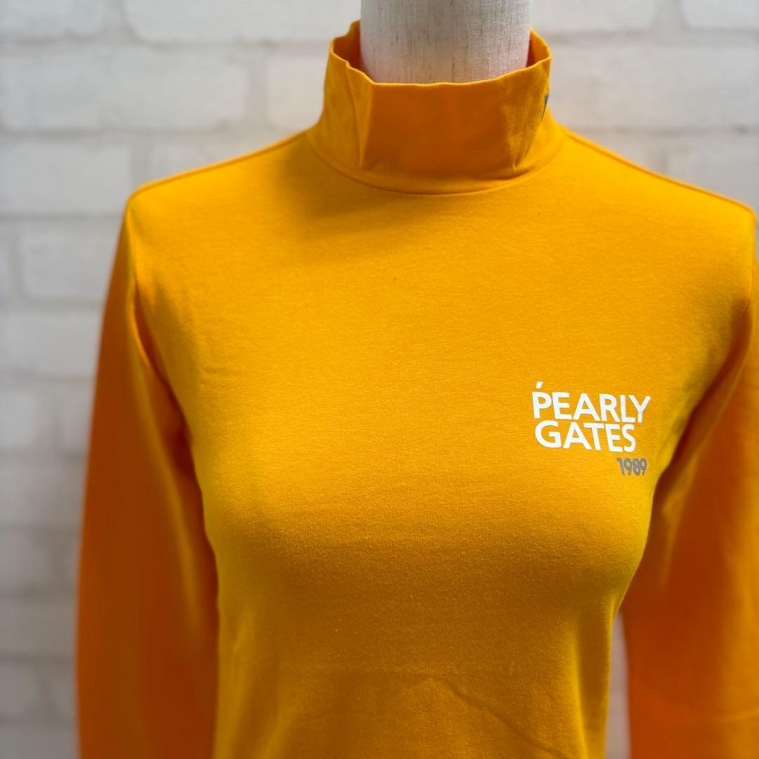 ★美品★ PEARLY GATES ゴルフウェア モックネックシャツ オレンジ