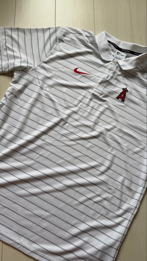 Nike golf エンゼルス ストライプシャツ