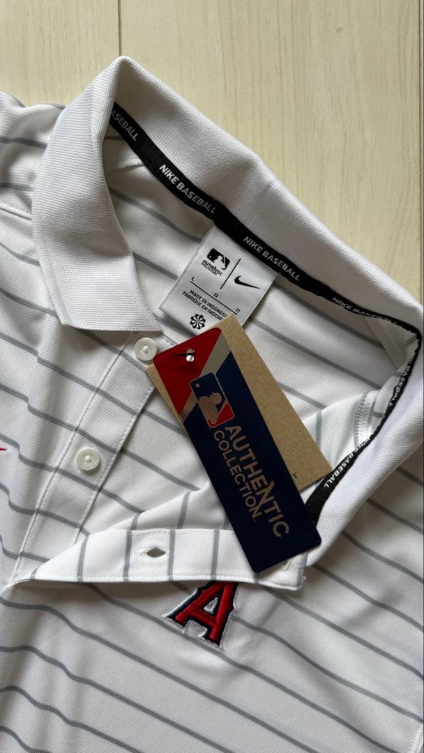Nike golf エンゼルス ストライプシャツ